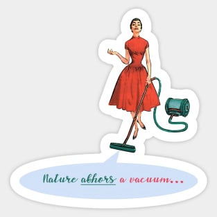 Retro 1950s Housewife - Vacuum Sticker